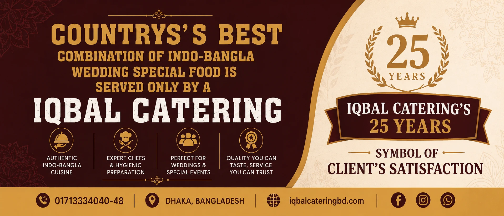Iqbal Catering 25 years symbol of client satisfaction campaign